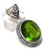 Peridot Handmade 925 Sterling Silver Jewelry Pendant 2.36" O0z00