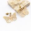 Retro Style Earrings Fashionable Trendy Earrings Hollow Butterfly Metal Earrings Niche Design