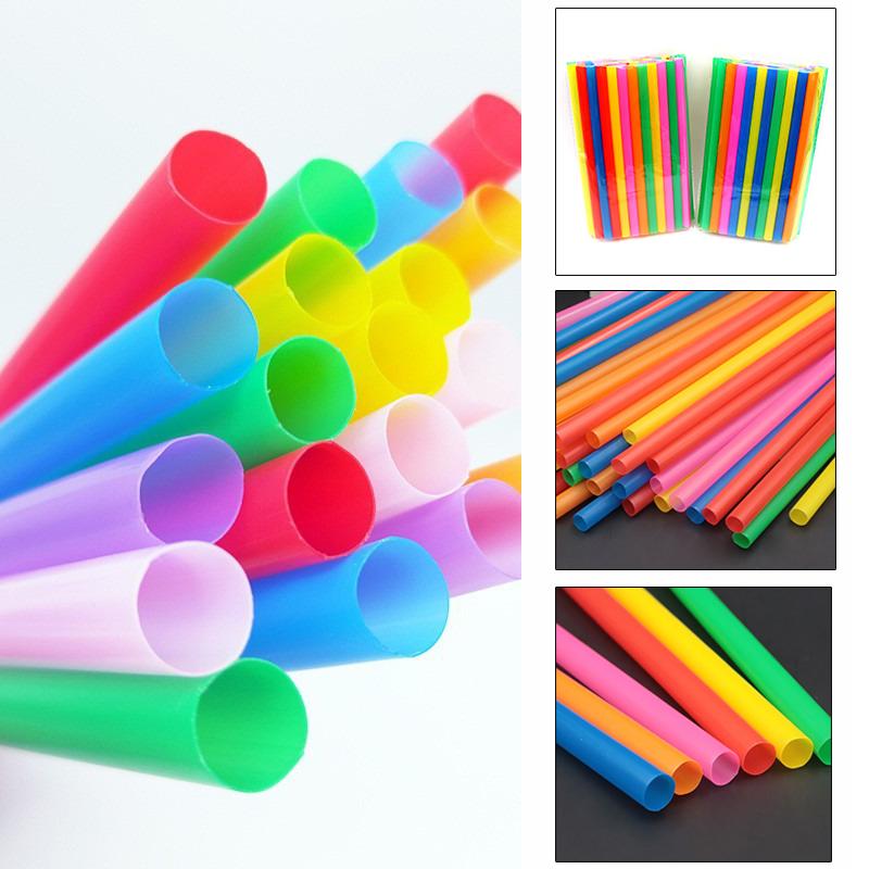 100pcs 210x11mm Bubble Tea Plastic Straws for Drinks Slush Big Straw Milkshake Straws Plastic Straws Plastic