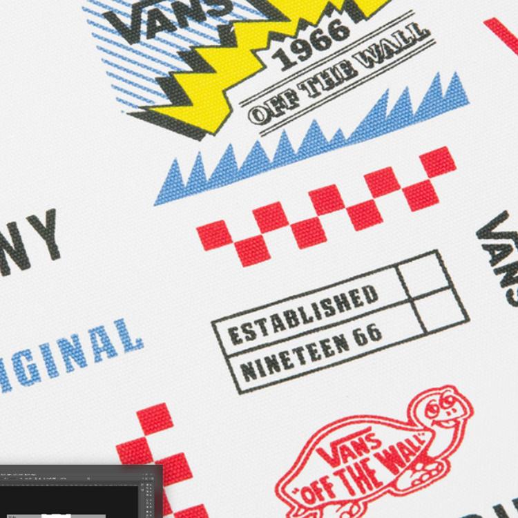 Vans Сумка-тоут через плечо из полиэстера с ярким принтом граффити, унисекс, цвет Off-White White VN0A5F1OZH6