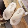 2025 New Women's Autumn and Winter Wool Shoes Cotton Slippers Women's Outer Wear Home Warm Non-slip Cotton Slippers Plush Slippers