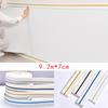 9M 3D Foam Wall Edge Strip Stickers Self-adhesive Corner Waist Line Background Wall Sticker Waterproof Decor Trim Line Skirting