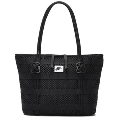 Nike Сумка-тоут из полиэстера, сумка для покупок, наплечные сумки, дамские сумки, обычная, унисекс, чисто черная, повседневная, CU2607-010