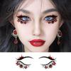 Festival Eye Makeup Halloween Face Temporary Tattoos for Women, Waterproof Pumpkin Spiderweb Party Supplies Art Stickers Masquerade Carnival