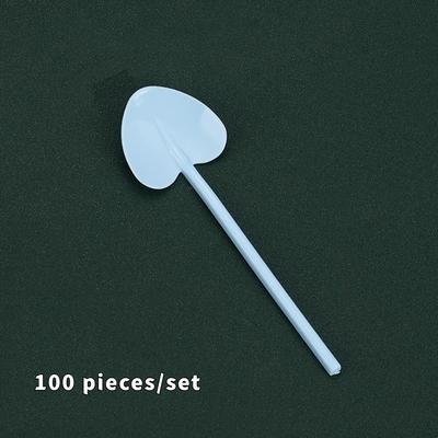 100 шт. Одноразовая посуда Пищевой пластик Одноразовые ложки Утолщенные Легкие Ложки для десерта Портативные Пластиковые ложки Вечеринка