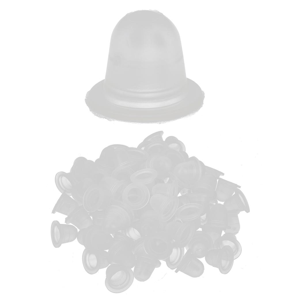 100 шт. одноразовые чашки с чернилами для татуировки, силиконовые колпачки для микроблейдинга с пигментами для перманентного макияжа