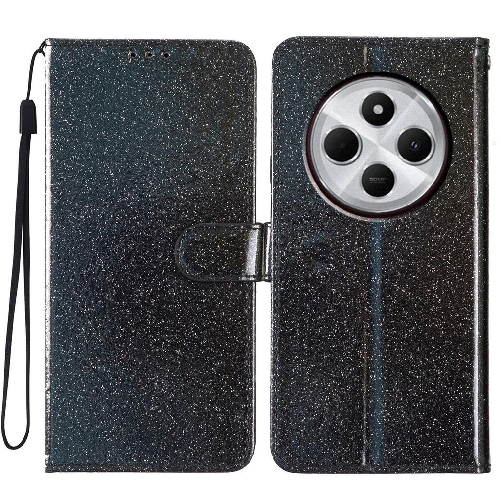 For Xiaomi Redmi A4 5G Wallet Case Glitter Anti-Scratch Leather Phone Cover Stand