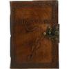 Vintage Travel Leather Journal Men Women Genuine Leather Sketchbook with Lock