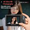 Цифровая камера 64 МП WIFI 4K с откидным экраном 180° Камера для селфи Маленькая портативная 18-кратный цифровой зум VLOG-камера
