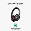 kwmobile 2x Headphone Cover 1More Compatible with SE Replacement Ear Pads Cushion PU Leather Navy Blue SonoFlow/SonoFlow -