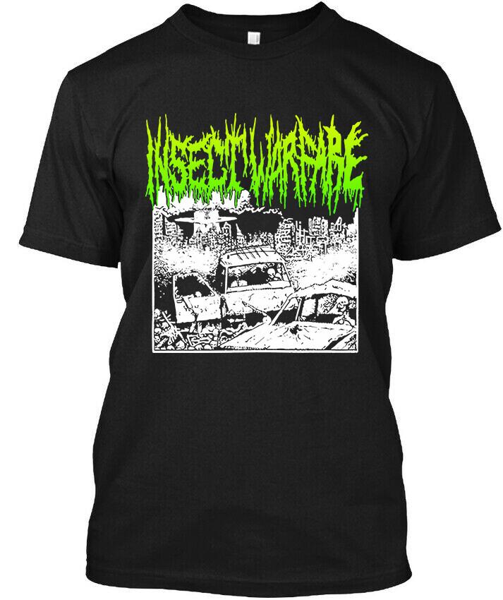 НОВИНКА! ПОПУЛЯРНО! Insect Warfare Американская музыка Графический Ретро Логотип Футболка Размер S-4XL Унисекс Футболка