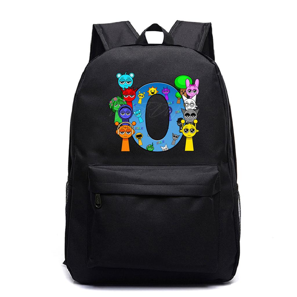 Leisure Travel Backpack Rhythm Box 26 Letter School Bag Elementary and Secondary School Students Peripheral Backpack Trend