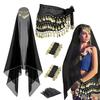 Coin Wrist Bracelets Women's Belly Dance Outfits Dance Costume Set  Stage Performances