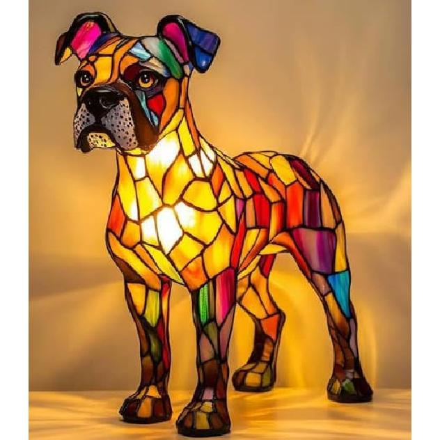 Лампа в виде корги и лампа в виде мопса:Подарки для любителей мопсов - DogSeries Art Night Light - Настольный ночник с изображением французского бульдога из окрашенной смолы - Собака из окрашенного стекла
