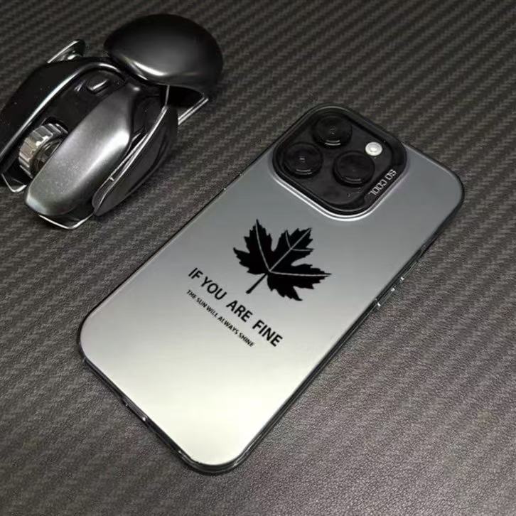 Новый Кленовый лист подходит для чехла для мобильного телефона iphone17pro модный 15pro Apple 14plus Европа и Америка 13 личность 16