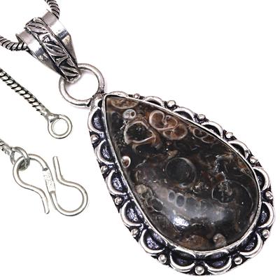 Подвеска Turtella Jasper Gemstone Handmade Gift For Her Silver Jewelry 2"