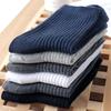 100% Pure Cotton Men Socks Casual Business Stripe Deodorant Breathable Man Travel Summer Winter Sock
