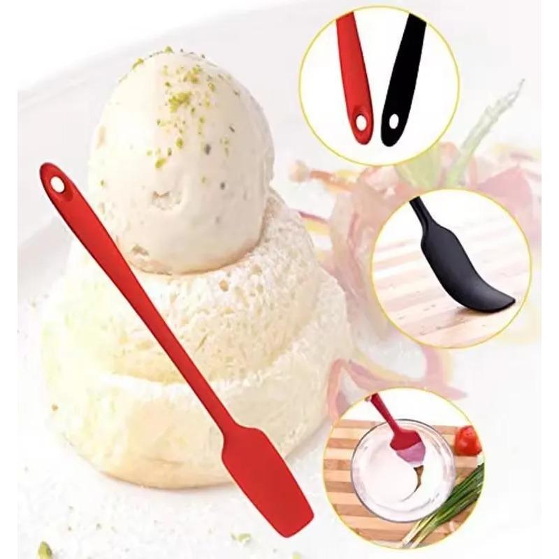 Long Handle Silicone Spatula for Kitchen, Jar Scraper Spatula, Non-Stick Rubber Scraper, Smoothies, Blenders Cooking Baking
