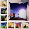 Little Prince Cushion Cover Decor France Anime Cartoon Print Pillow Case for Sofa Home Children Room Soft Plush Throw Pillowcase