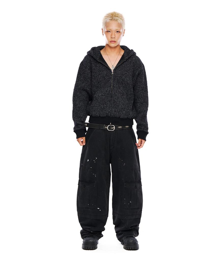 Толстовка на молнии Aakam Bokashi Knit (черный)