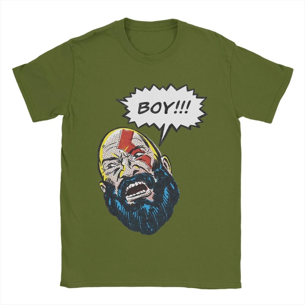 Unisex Boy God Of War Kratos T Shirts Cotton Clothing Vintage Short Sleeve Crew Neck Tees Adult TShirts