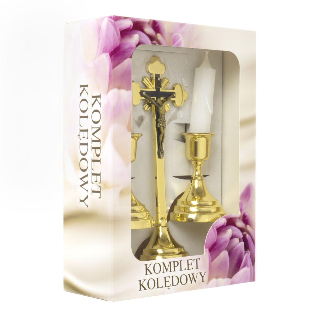 Komplet kolędowy tradycyjny złoty 19 cm