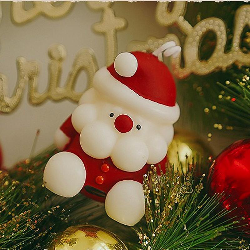 Рождественские ароматические свечи с ароматом Санты, декоративные свечи для дома, подарочный набор для гостей, сувенирные свечи в виде снеговиков для рождественских праздников