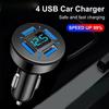 USB Car Charger Fast Charging Phone Adapter For iPhone 16 15 Samsung Xiaomi Huawei Quick Charger3.0 Charger with Digital Display