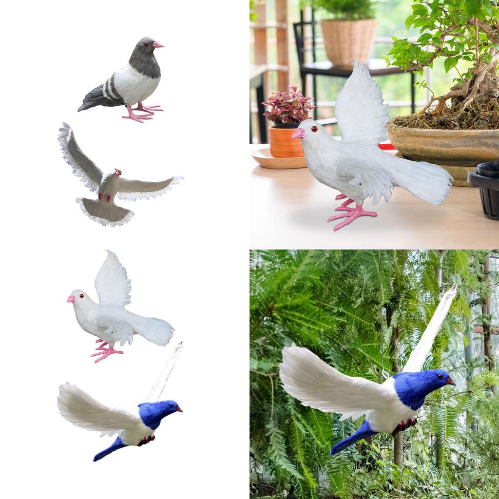 Статуя голубя Фигурка животного Креативная яркая скульптура голубя Садовые статуи для заднего двора, прихожей, тематической вечеринки в честь свадьбы, для улицы
