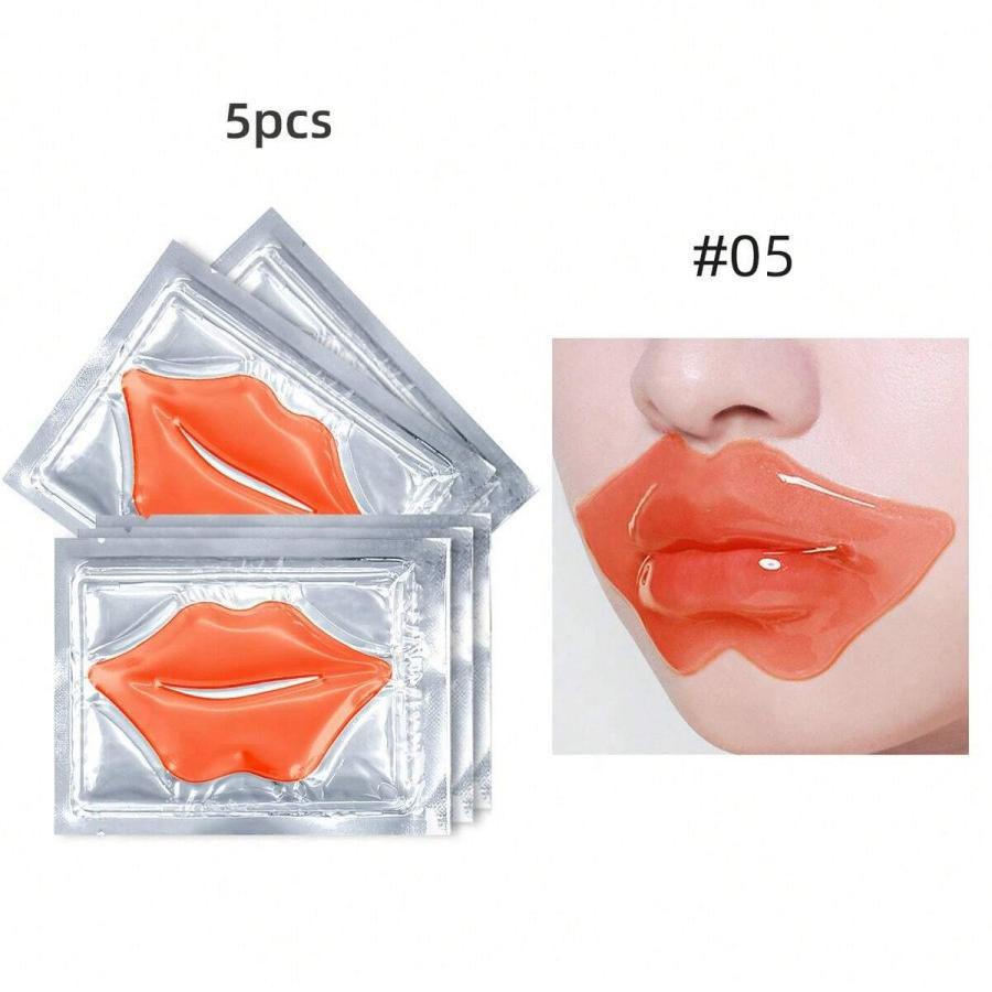 Набор из 5 масок для губ: Увлажняющая, Восстанавливающая, Разглаживающая мелкие морщинки и несовершенства, Гель-маска для уменьшения выраженности контура губ, Средство для ухода за кожей