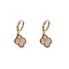 Temperamental Fashion Exquisite Micro-inlaid Four-leaf Flower Earrings for Women Personality Niche Design Earrings for Women