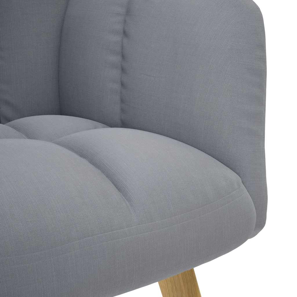 Relaxation Armchair with Footstool Light Grey Fabric