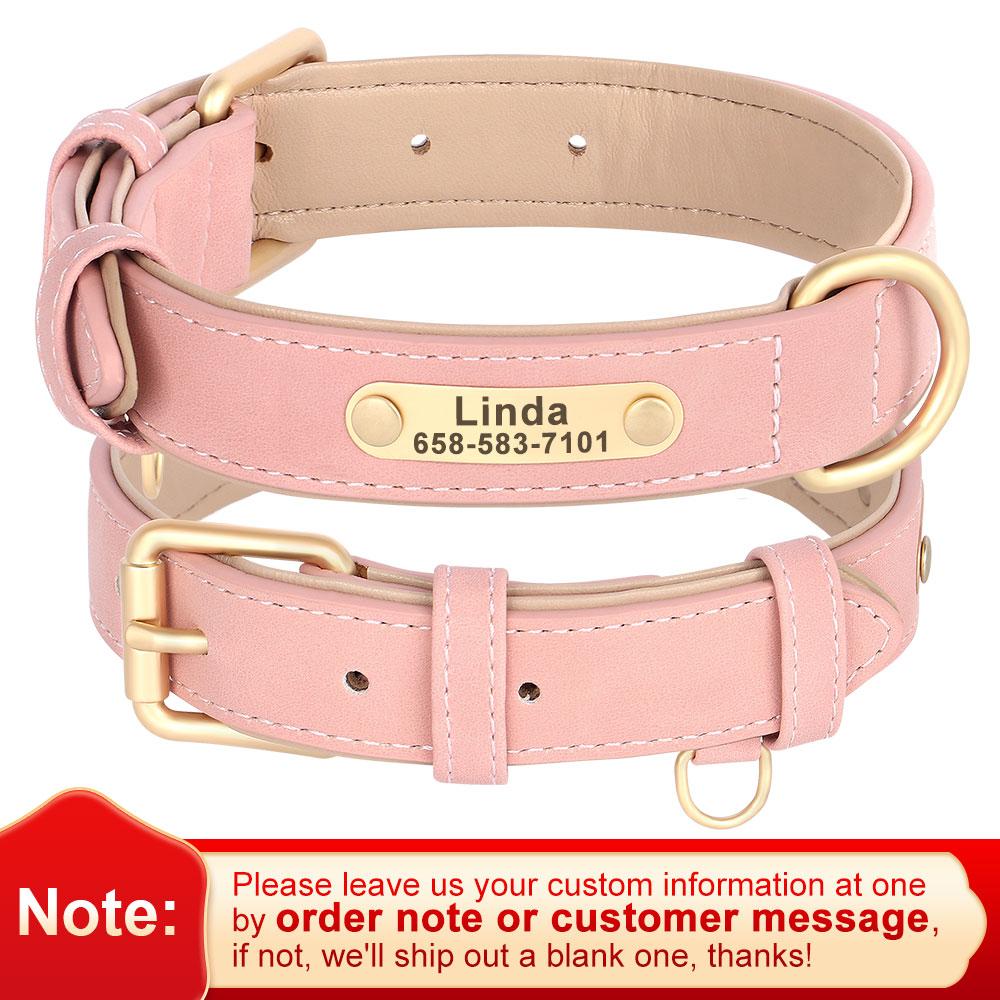 Индивидуальный набор поводков для собак из искусственной кожи, персонализированные ошейники для собак, бесплатная гравированная табличка для маленьких и средних собак, питбуля, лабрадора