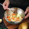 1PC Stainless Steel Mixing Bowl for Salad Soup Noodle Ramen Fruit Food Prep Kitchen Tableware Durable Multipurpose Gold Design