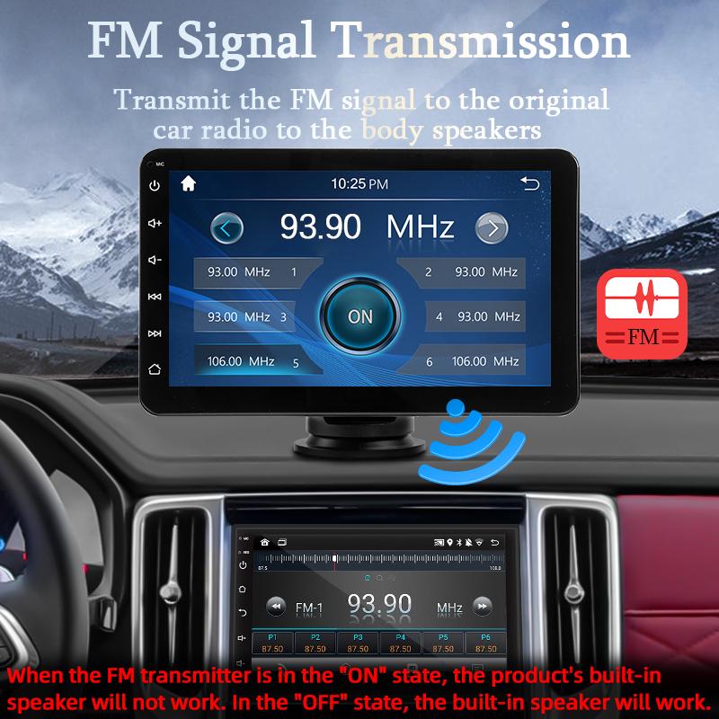 Hippcron Car Radio Multimedia 7 Inch Wireless Carplay Android Auto Portable Video Player IPS Touch Screen Bluetooth Mirror Link