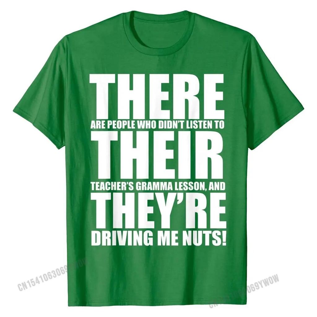Там их английская грамматика, забавная юмористическая футболка с учителем, дизайнерская футболка, модные топы, хлопковая футболка унисекс, Европа