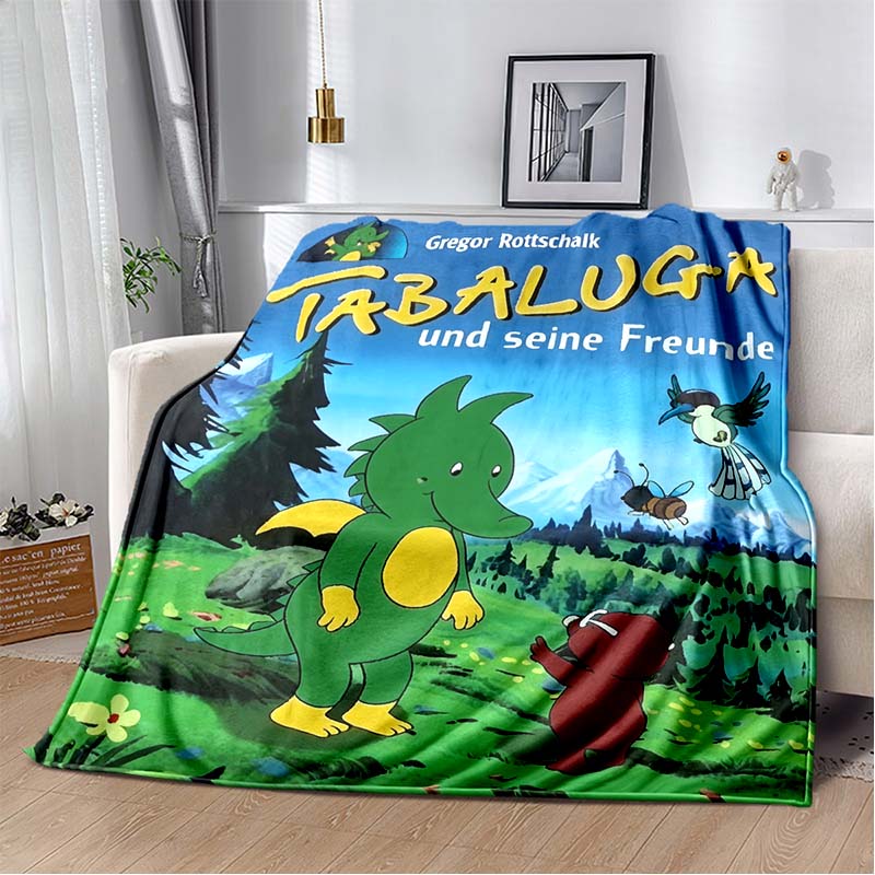 Tabaluga Der Film Print Flannel Throw Blanket Soft Warm Bed Cover For Kids Bedroom Sofa Home Decor Gift