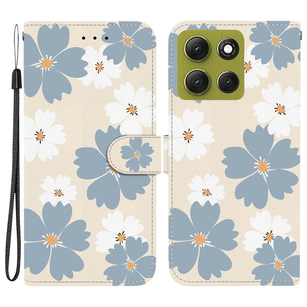 For Motorola Moto G86 5G Wallet Case Pattern Printing Leather Stand Phone Cover with Strap