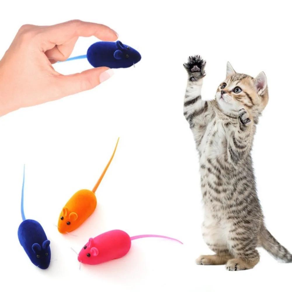 Pet Vocalize Make The Cat Happy Plastic Toy Simulation Mice Shaped Cat InteractiveToy Suitable for Fun Games Sports Pet Supplies