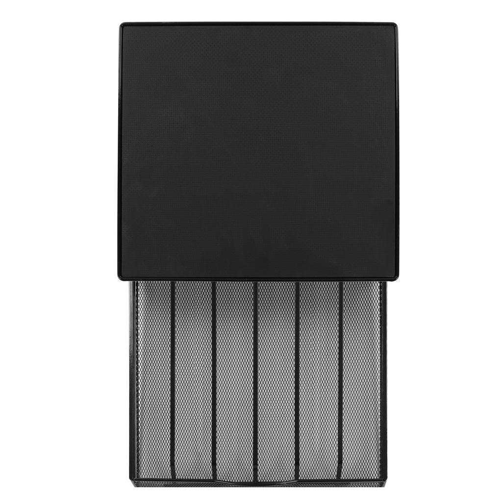 Coffee Pod Storage Drawer 36 Capacity Iron Capsule Organize Holder Drawer for Home Cafe Office Black