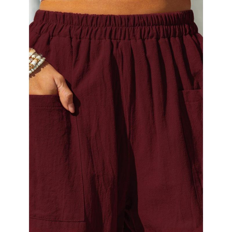 Женские повседневные брюки в праздничном стиле с эластичной резинкой на талии