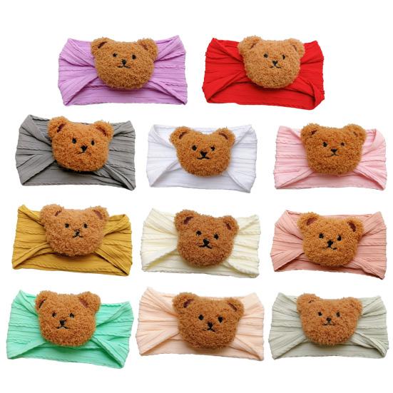 Мультяшный медведь Детская повязка на голову в виде витого плюшевого животного Головной убор с эластичной резинкой Детский удобный