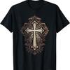 Готическая футболка с крестом, религиозная, киберпанк