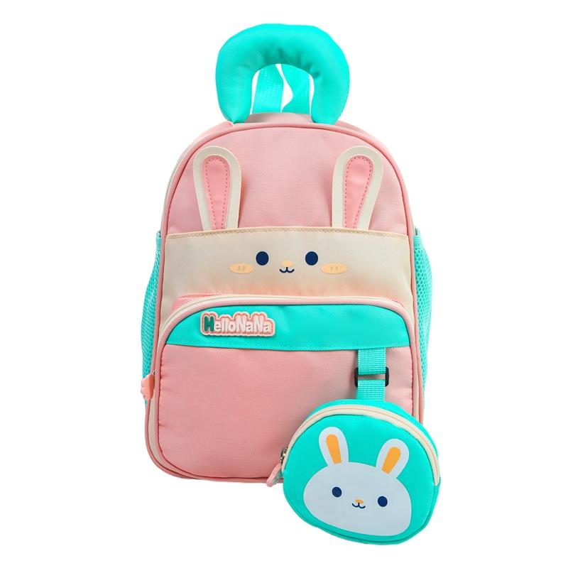 Детский школьный рюкзак для детского сада с героями мультфильмов, маленький рюкзак для мальчиков и девочек с изображением животных и кошельком для монет