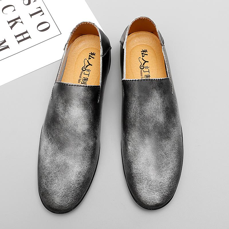 Fashion Classic Brand Men's Leather Casual Shoes High-end Banquet Dress Shoes Retro Brown Office Men's Business Work Shoes Daily Comfort