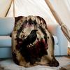 Outdoor Customize Your Name Blanket Elegant Crow With Roses Design Comfortable Soft Lightweight Allseason Multipurpose Blanket For Travel Camping