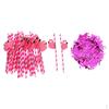 Tropical Flamingo Table Scatter Confetti + Paper Drinking Straws Wedding Birthday Party Supplies