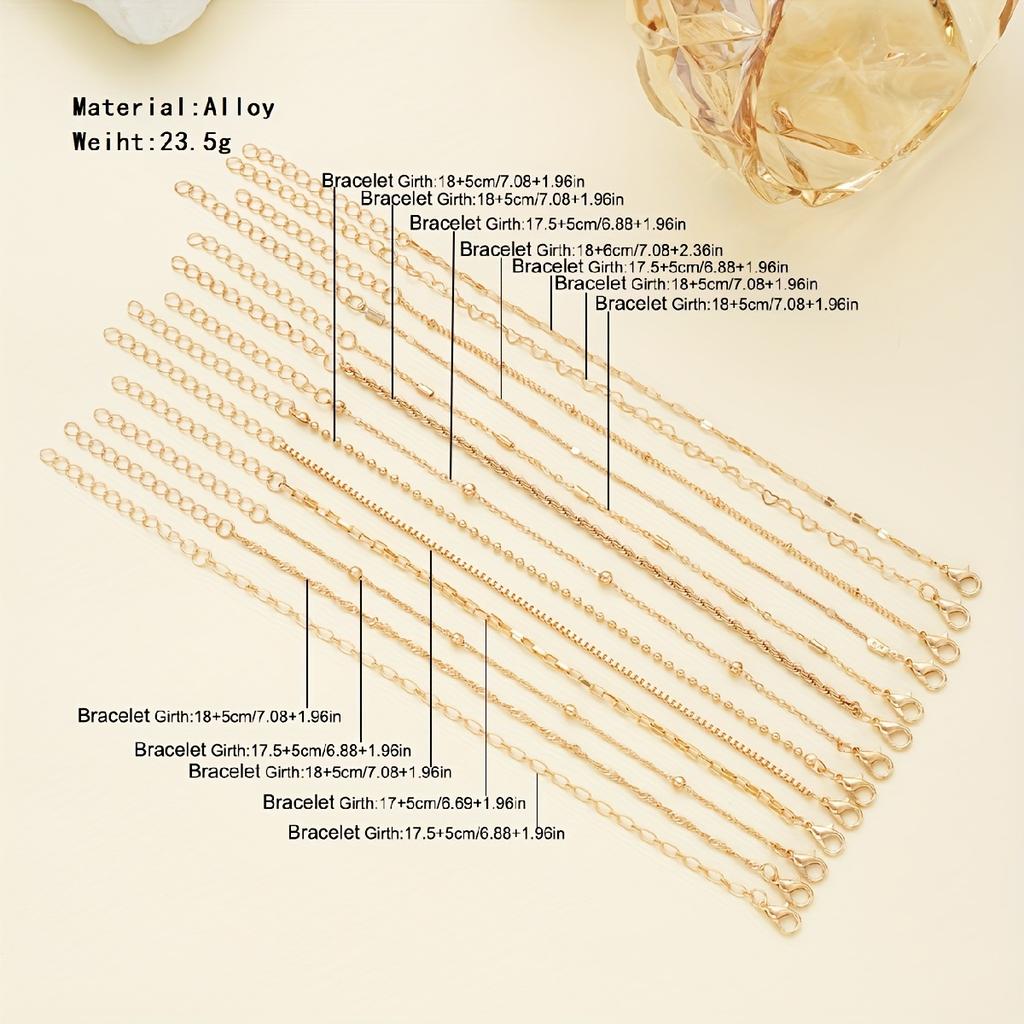Базовые стекируемые браслеты в форме сердца для женщин, идеальный подарок, несколько наборов, модные и простые, полые, 13 шт./комплект, модные ювелирные аксессуары