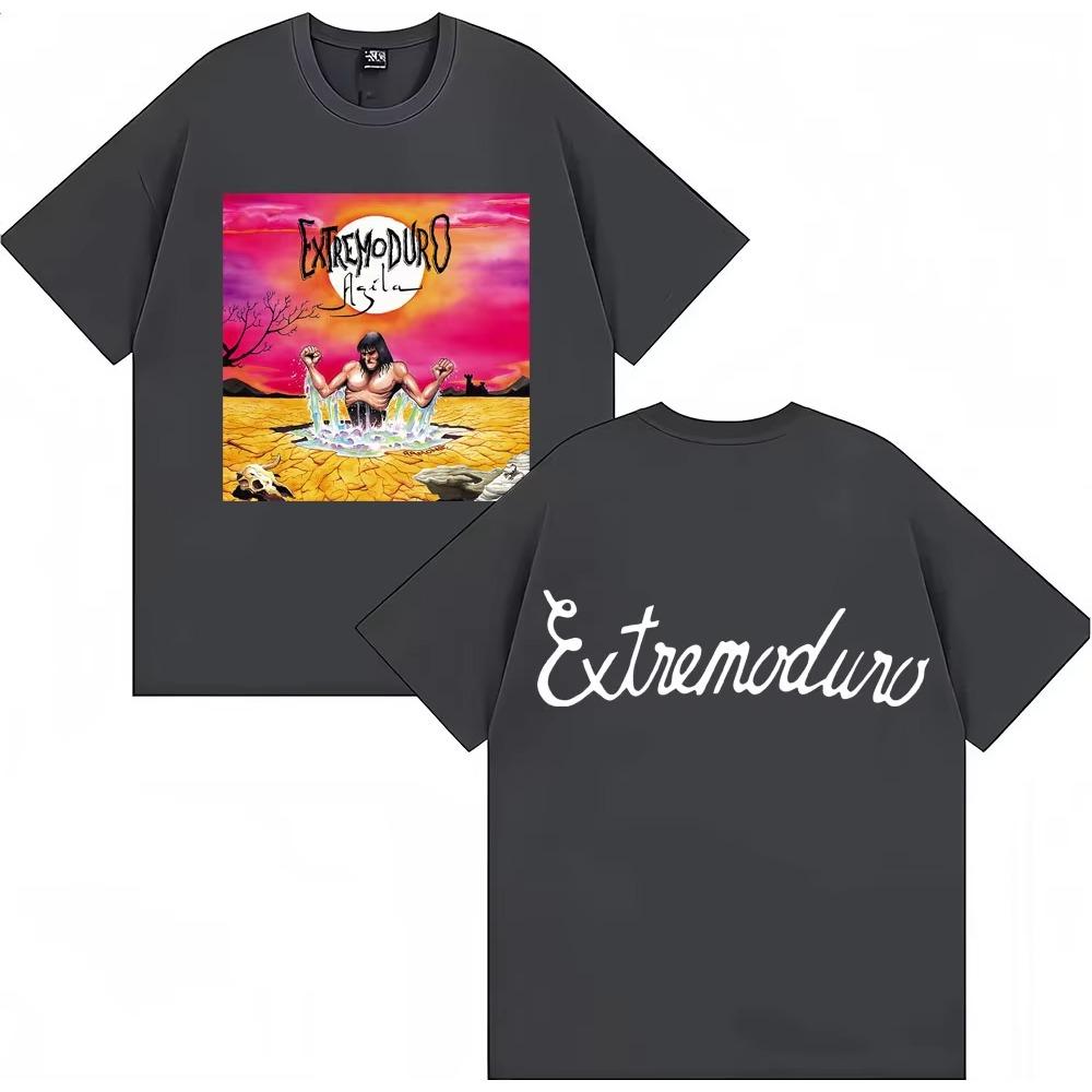 Rock Band Extremoduro Agila Album Graphic Tshirts Men Women Fashion Vintage Hip Hop TShirt Cotton Loose Fans T Shirt Streetwear