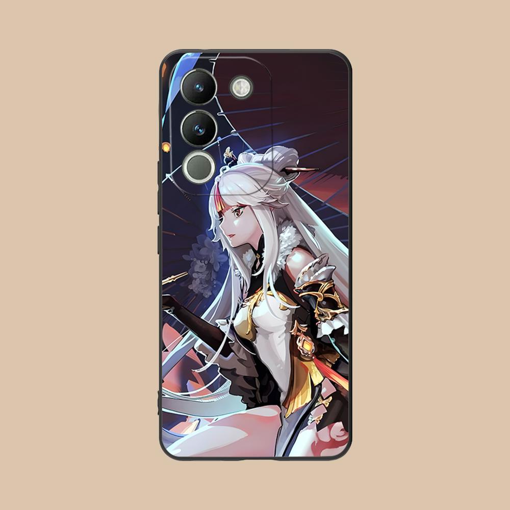 Игровой чехол GI Ningguang Матовый ТПУ Чехол для мобильного телефона для VIVO Y77 76 75 74 73 72 58 56 55 51 50 38 36 Y19 Y18 Y03 Y01 5G Цветная крышка